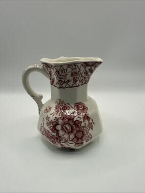 Vintage Mason's Ironstone Watteau England Purple Transferware Serving Pitcher